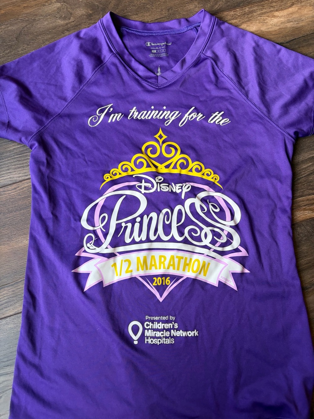 2016 Champion Athletic Purple Disney Princess 1/2 Marathon Tee
